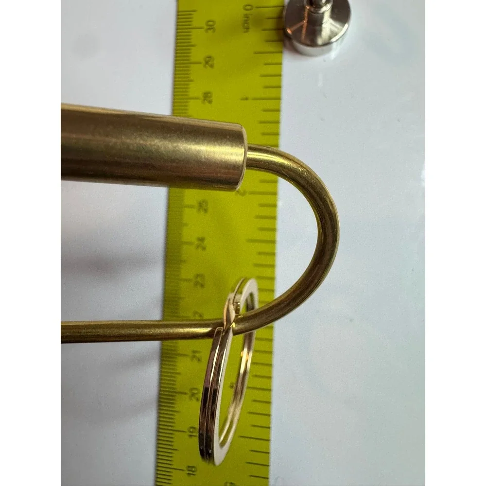 Birdie‎ Brass Carabiner Keychain Gold Tone Oval Screw Lock Key Ring Accessory
